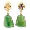 Nephrite Jade Buddha Drop Earrings