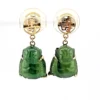 Nephrite Jade Buddha Drop Earrings