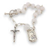 Sterling Silver Rosary Bracelet Mary Aparecida Crucifix 7.5 Inches