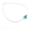 Vintage turquoise liquid silver choker necklace