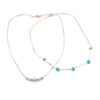 Vintage Turquoise Liquid Silver Necklace Set Southwestern Layering Chokers