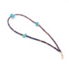Vintage turquoise pebble brown shell heishi choker necklace
