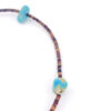 Vintage turquoise pebble brown shell heishi choker necklace