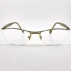Alain Mikli half rim eyeglass frames gray gunmetal handmade in France model A0022-08