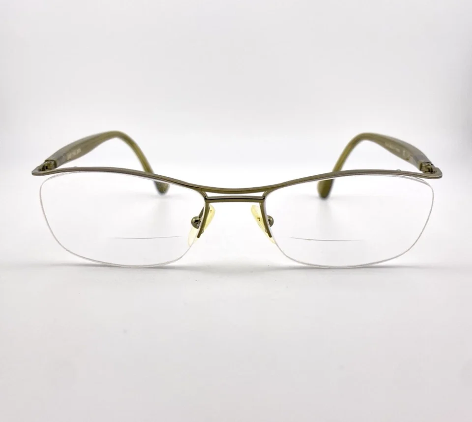 Alain Mikli half rim eyeglass frames gray gunmetal handmade in France model A0022-08