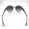 Balenciaga BAL0103 S clear frame sunglasses with black accents and round gradient lenses with pouch