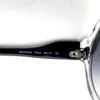 Balenciaga BAL0103 S clear frame sunglasses with black accents and round gradient lenses with pouch
