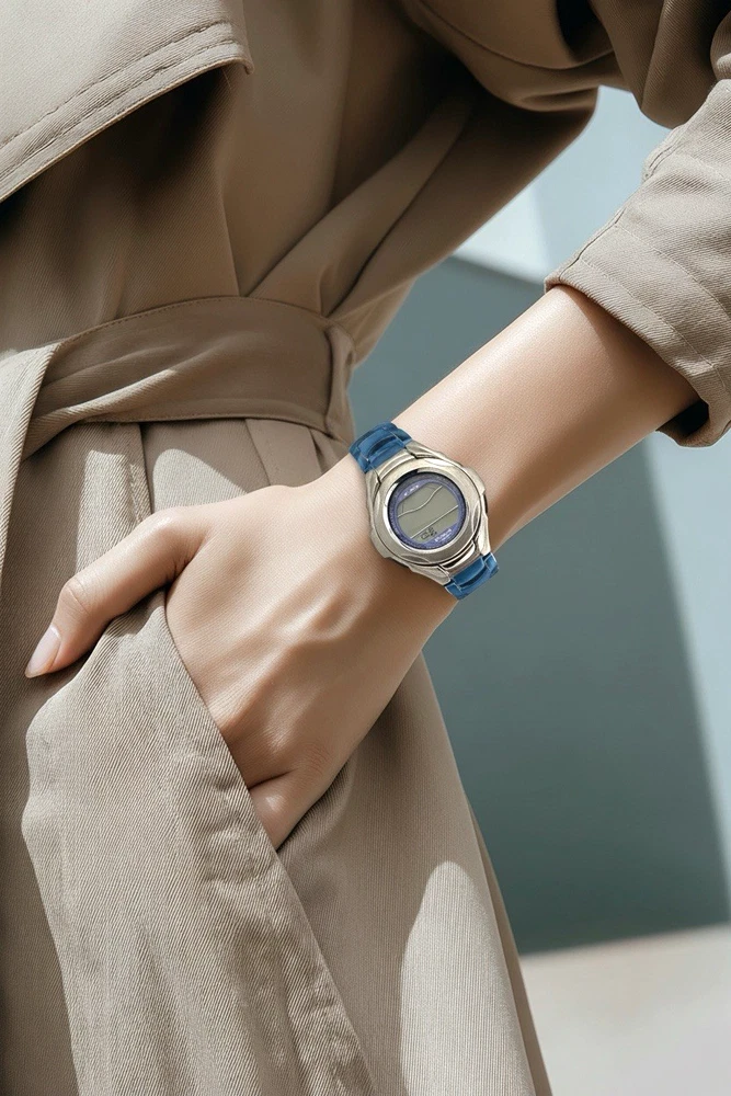 Casio Baby G G MS 102 N2 silver digital Y2K watch unworn with original tag and packaging