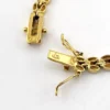 Gold over sterling silver bracelet with cubic zirconia stones panther link design 7 inch