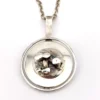 vintage dansk smykkekunst brutalist pendant necklace denmark silver tone