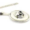 vintage dansk smykkekunst brutalist pendant necklace denmark silver tone