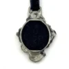 Elias fine pewter art nouveau pendant necklace with velvet ribbon and adjustable slide