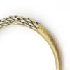 vintage hill tribe woven metal torque bracelet braided cuff adjustable