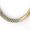 vintage hill tribe woven metal torque bracelet braided cuff adjustable
