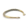 vintage hill tribe woven metal torque bracelet braided cuff adjustable
