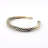 vintage hill tribe woven metal torque bracelet braided cuff adjustable