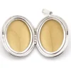 large sterling silver oval locket engraved floral cartouche vintage hayward weh