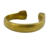 vintage brutalist brass cuff bracelet sculptural heavy modernist