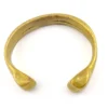 vintage brutalist brass cuff bracelet sculptural heavy modernist