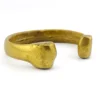 vintage brutalist brass cuff bracelet sculptural heavy modernist