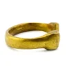 vintage brutalist brass cuff bracelet sculptural heavy modernist