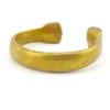 vintage brutalist brass cuff bracelet sculptural heavy modernist