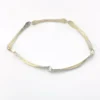 Modernist sterling silver bracelet with hammered long links minimalist unisex 8 inch