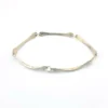 Modernist sterling silver bracelet with hammered long links minimalist unisex 8 inch