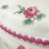richard ginori mustard pot condiment server pink rose porcelain italy 1950s tray