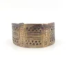 vintage african brass cuff bracelet wide etched geometric heavy tribal style patina