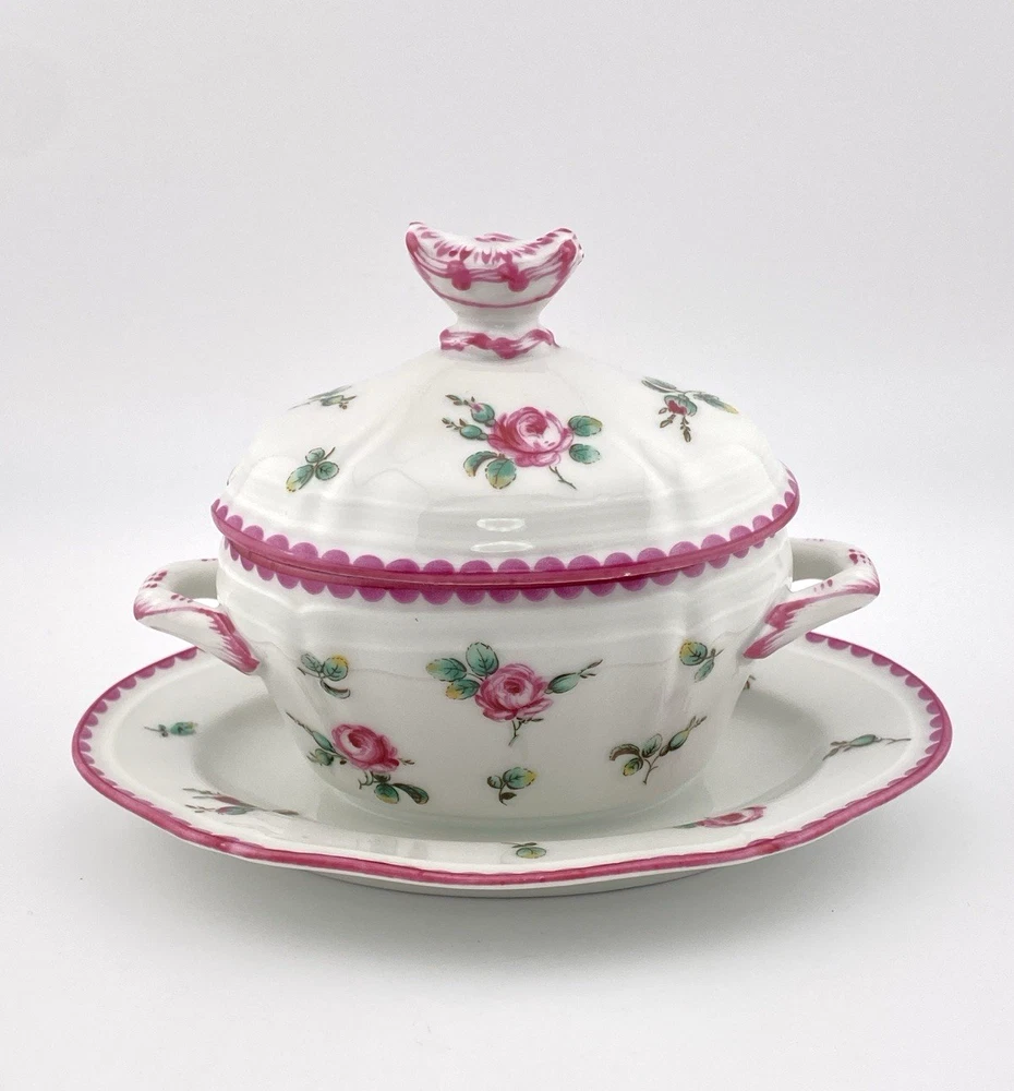 Richard Ginori Lidded Mustard Pot Condiment Server Tray Italy 1950s