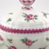 richard ginori mustard pot condiment server pink rose porcelain italy 1950s tray