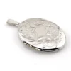 large sterling silver oval locket engraved floral cartouche vintage hayward weh