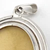 large sterling silver oval locket engraved floral cartouche vintage hayward weh