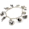 vintage arizona sterling silver charm bracelet figural charms southwestern