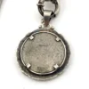 vintage st george coin pendant necklace alpaca silver tone chain