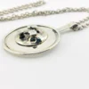 vintage dansk smykkekunst brutalist pendant necklace denmark silver tone