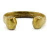vintage brutalist brass cuff bracelet sculptural heavy modernist