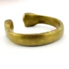 vintage brutalist brass cuff bracelet sculptural heavy modernist