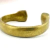 vintage brutalist brass cuff bracelet sculptural heavy modernist