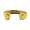 vintage brutalist brass cuff bracelet sculptural heavy modernist
