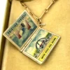 1939 New York Worlds Fair bracelet with miniature book charm souvenir album in original box