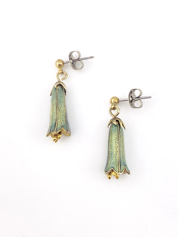 Art Deco Czech glass belt buckle with gold gilding and turquoise accents