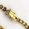 Gold over sterling silver bracelet with cubic zirconia stones panther link design 7 inch