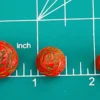 Three bold Czech glass beads with Egyptian Revival motifs—small, sculptural, and full of 1920s character.