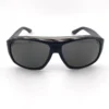 Yves Saint Laurent YSL 2345/S oversized wrap sunglasses matte black frame tortoise inset 59mm