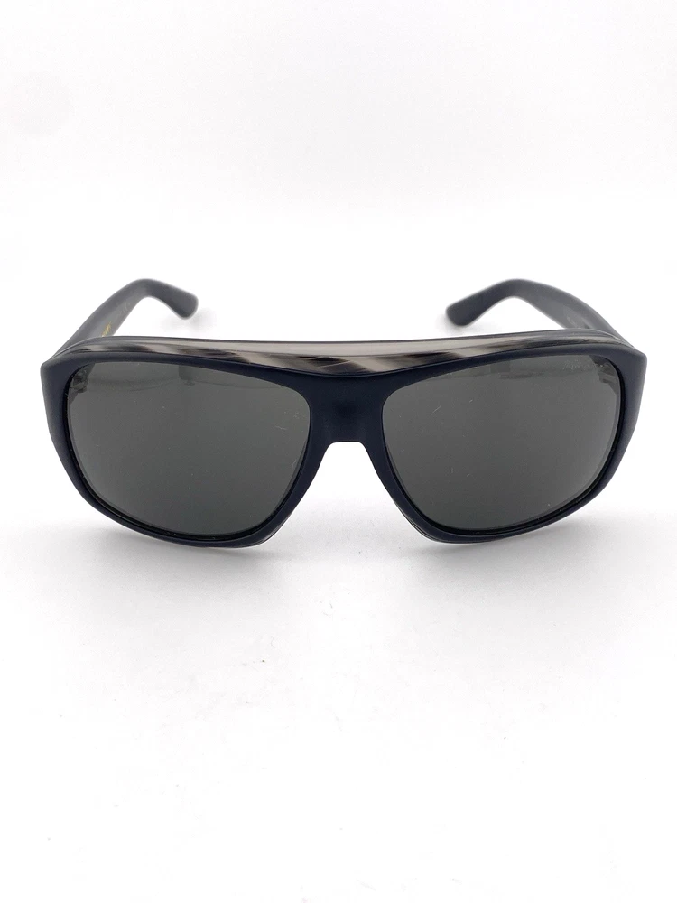 Yves Saint Laurent YSL 2345/S oversized wrap sunglasses matte black frame tortoise inset 59mm