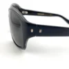 Yves Saint Laurent YSL 2345/S oversized wrap sunglasses matte black frame tortoise inset 59mm