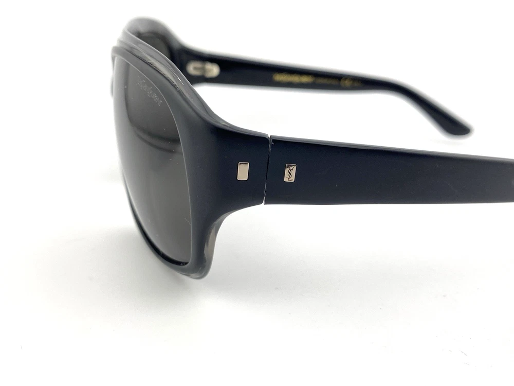 Yves Saint Laurent YSL 2345/S oversized wrap sunglasses matte black frame tortoise inset 59mm