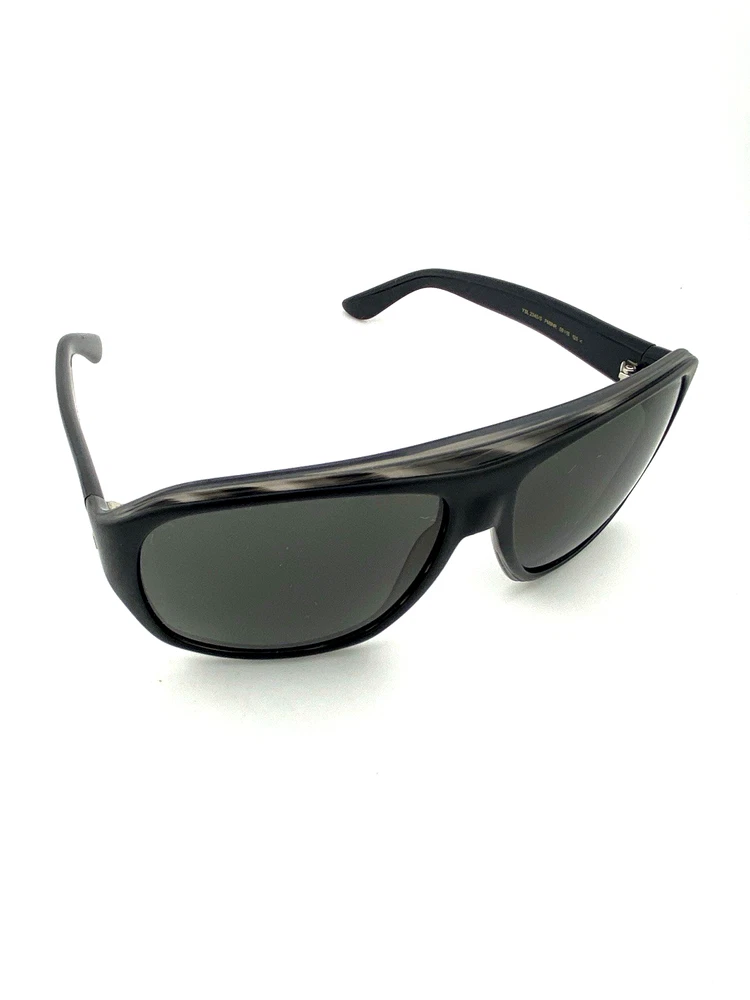 Yves Saint Laurent YSL 2345/S oversized wrap sunglasses matte black frame tortoise inset 59mm